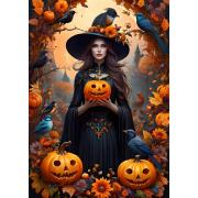 Puzzle Bluebird Sorcière d'Halloween de 500 pièces