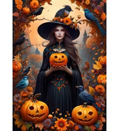 Puzzle Bluebird Sorcière d'Halloween de 500 pièces