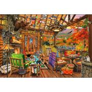 Puzzle Bluebird Le Porche en Automnede 1000 Piezas