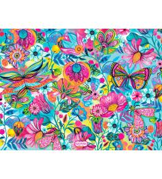 Puzzle Bluebird Fleurs et papillons 1000 pièces