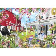 Puzzle Bluebird Ferme Spring Green 1500 pièces