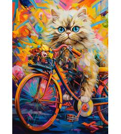 Puzzle Castorland Vélo Chaton Floral 180 pièces