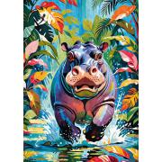 Puzzle Cherry Pazzi Happy Hippo 500 pièces