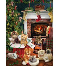 Cobble Hill Puzzle de 1000 pièces avec des chatons de Noël