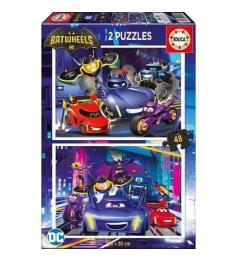 Puzzle Educa Batwheels de 2 x 48 pièces