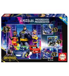 Puzzle Educa Batwheels Progressif 12+16+20+25 Pièces