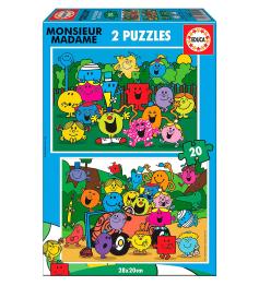 Puzzle Educa Monsieur Madame 2 x 20 pièces