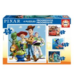 Puzzle Educa Pixar Progressif 12+16+20+25 Pcs