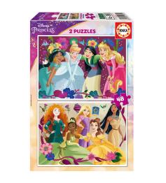 Puzzle Educa Princesses Disney 2 x 48 pièces