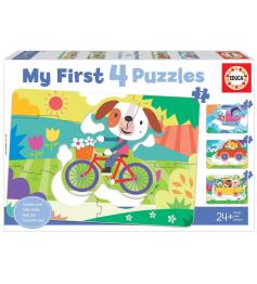 Puzzle Educa Véhicules Progressif 5+6+7+8 Pzs