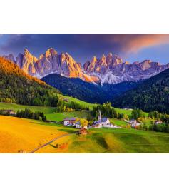 Puzzle Enjoy de l'église dans les montagnes des Dolomites