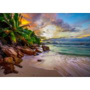 Puzzle Enjoy Plage des Seychelles au Coucher du soleil de 1000 P