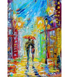 Enjoy de Rainy Romance in the City Puzzle 1000 pièces