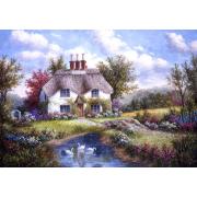 Puzzle Grafika Chalet du Ruisseau des cygnes de 1000 Pieces