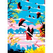 Puzzle Hachette L'Envol des Flamants Roses 500 pièces