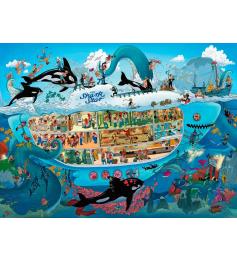 Heye Puzzle Underwater Fun, boîte triangulaire de 1500 pièces