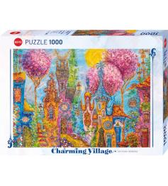 Puzzle Heye Charming Village, Arbres roses 1000 pièces