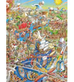 Puzzle Heye River of History, boîte triangulaire de 1500 pièces