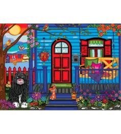 Puzzle Jacarou Ma Petite Maison Bleue 1000 Pièces