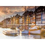 Puzzle Ravensburger Coucher de soleil à Copenhague 500 Pièces