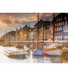 Puzzle Ravensburger Coucher de soleil à Copenhague 500 Pièces