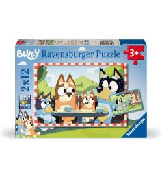 Puzzle Ravensburger Bluey 2x12 pièces