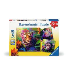 Puzzle Ravensburger Bébés de la jungle 3x49 pièces