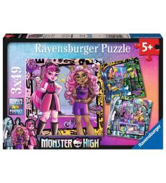 Puzzle Ravensburger Monster High de 3x49 pièces