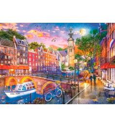 Puzzle Ravensburger Coucher de soleil sur Amsterdam 1000 Pcs