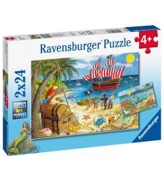 Ravensburger Sirènes et pirates Puzzle 2x24 pièces