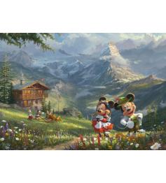 Puzzle Schmidt Mickey et Minnie dans les Alpes 1000 pièces