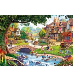 Puzzle Star Ruisseau d'Eté dans le Village 2000 Pièces