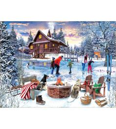 Puzzle SunsOut Patineurs au coin du feu 1000 pièces